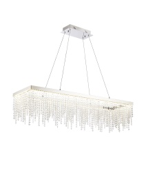 Bano Polished Chrome Crystal Ceiling Lights Diyas Linear Crystal Fittings
